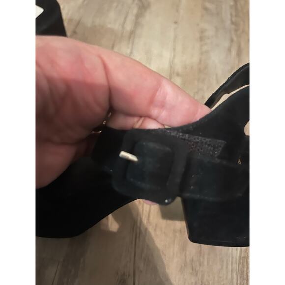 Jeffrey Campbell Women's Timeless Black Suede Platform Sandals Size 7.5 - Picture 5 of 8